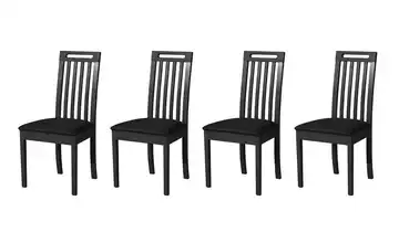 Esszimmerstuhl 4er-Set Schwarz
