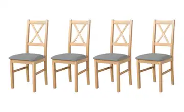 Esszimmerstuhl 4er-Set Eiche Sonoma, Grau