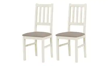 Esszimmerstuhl 2er-Set Creme, Kamelgelb