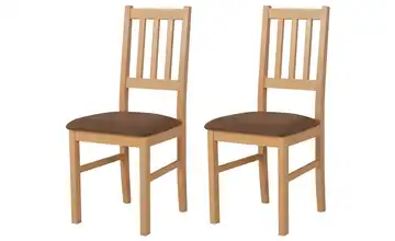 Esszimmerstuhl 2er-Set Eiche Sonoma, Haselnussbraun