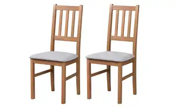 Esszimmerstuhl 2er-Set Hellbraun, Elefantengrau