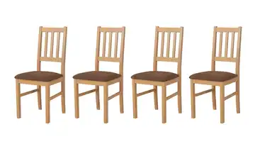 Esszimmerstuhl 4er-Set Eiche Sonoma, Haselnussbraun