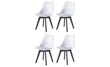 Stuhl 4er-Set Esbjerg Weiß