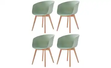 Stuhl 4er-Set Alborg Grün