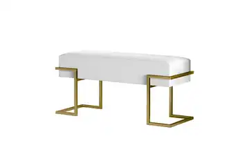 Polsterbank Cely 100 cm Hellgrau, Goldfarben Goldfarben