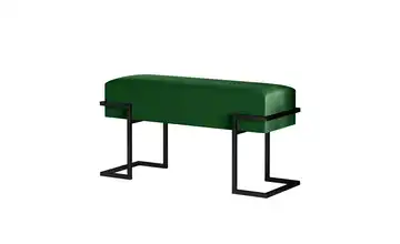 Polsterbank Cely 100 cm Grün, Schwarz Schwarz