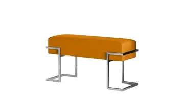 Polsterbank Cely 100 cm Gelb, verchromt verchromt