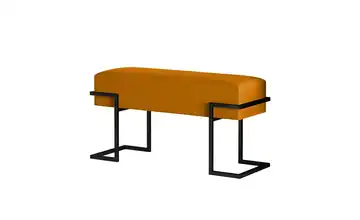 Polsterbank Cely 100 cm Gelb, Schwarz Schwarz