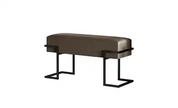 Polsterbank Cely 100 cm Grau, Schwarz Schwarz
