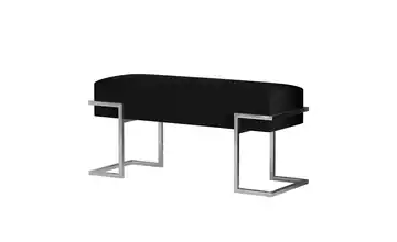 Polsterbank Cely 100 cm Schwarz, verchromt verchromt