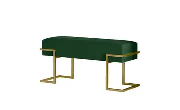 Polsterbank Cely 100 cm Grün, Goldfarben Goldfarben