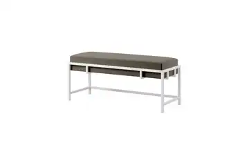 Polsterbank Lamo 80 cm Grau, Weiß Weiß