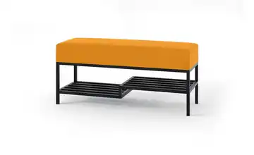 Polsterbank Mello 100 cm Gelb, Schwarz Schwarz