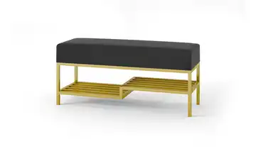 Polsterbank Mello 100 cm Schwarz, Goldfarben Goldfarben