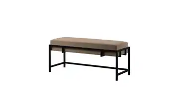 Polsterbank Lamo 80 cm Grau, Schwarz Schwarz