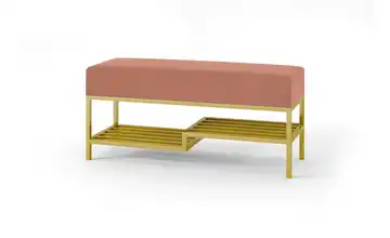 Polsterbank Mello 100 cm Pink, Goldfarben Goldfarben
