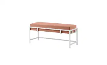 Polsterbank Lamo 80 cm Pink, Weiß Weiß