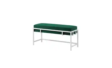Polsterbank Lamo 80 cm Grün, Weiß Weiß