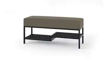 Polsterbank Mello 80 cm Dunkelgrau, Schwarz Schwarz