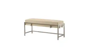 Polsterbank Lamo 80 cm Hellbeige, verchromt verchromt