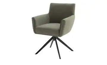 Esszimmerstuhl Nelson Olivgrün Schwarz Flachgewebe 45 cm