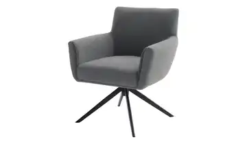 Esszimmerstuhl Nelson Anthrazit Schwarz Flachgewebe 50 cm