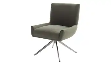 Esszimmerstuhl Nelson Olivgrün edelstahlfarben Flachgewebe 50 cm