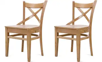 KONSIMO Holzstuhl 2er-Set Georg Eiche