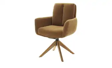 Esszimmerstuhl Bolivar Drehfunktion, Armlehne Rotbraun Eiche