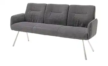 Sitzbank Delane Anthrazit Flachgewebe edelstahlfarben, gebürstet