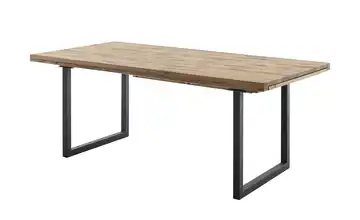 Woodford Esstisch Novis Anthrazit, lackiert Kufen (U-förmig) Wildeiche gerade Tischkante 180 cm