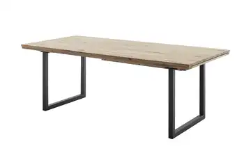 Woodford Esstisch Novis Anthrazit, lackiert Kufen (U-förmig) Eiche bianco Schweizer Tischkante 180 cm