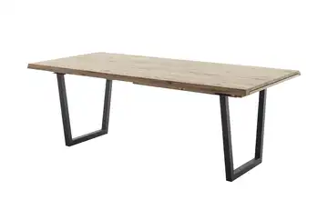 Woodford Esstisch Novis Anthrazit, lackiert Kufen (trapezförmig) Eiche bianco schräge Tischkante 200 cm