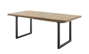 Woodford Esstisch Novis Anthrazit, lackiert Kufen (U-förmig) Wildeiche schräge Tischkante 180 cm