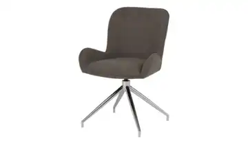 Stuhl drehbar Inari verchromt, Grau
