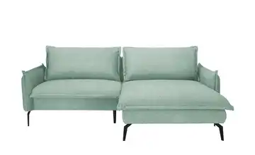 switch Ecksofa aus Mikrofaser Glossy Mintgrün rechts