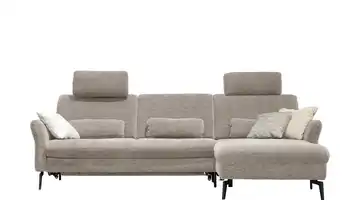 meinSofa Ecksofa Cord DANTE Steingrau rechts Erweiterte Funktion