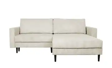 uno Ecksofa trendiger Cordstoff Livorno Creme ohne rechts