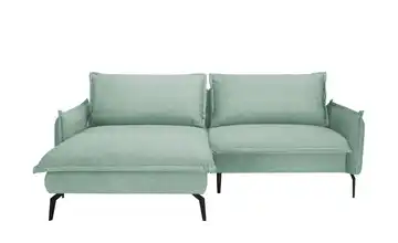 switch Ecksofa aus Mikrofaser Glossy Mintgrün links