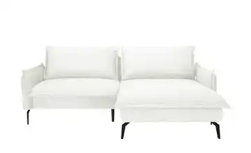 switch Ecksofa aus Mikrofaser Glossy Weiß rechts