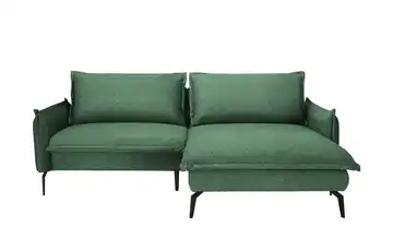 switch Ecksofa aus Mikrofaser Glossy Flaschengrün rechts