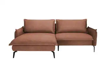 switch Ecksofa aus Mikrofaser Glossy Terracotta links