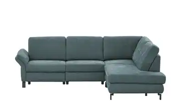 Max Schelling Ecksofa Flachgewebe Maximum Plus Petrol rechts Erweiterte Funktion
