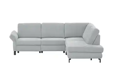 Max Schelling Ecksofa Flachgewebe Maximum Plus Hellblau Erweiterte Funktion rechts