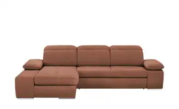 switch Ecksofa aus Mikrofaser Avilla Erweiterte Funktion Terracotta Webstoff meliert links