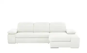 switch Ecksofa aus Mikrofaser Avilla Erweiterte Funktion Weiß Webstoff meliert rechts