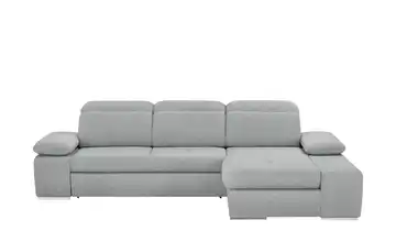switch Ecksofa aus Mikrofaser Avilla Erweiterte Funktion Hellgrau Webstoff meliert rechts
