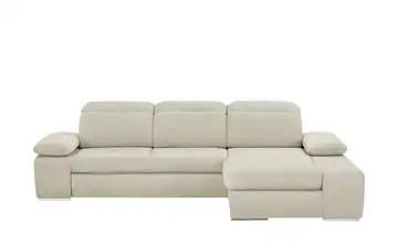 switch Ecksofa aus Mikrofaser Avilla Grundfunktion Cappuccino Webstoff meliert rechts