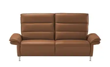 Wohnwert Einzelsofa Leder Marlena Armlehnenverstellung manuell Braun