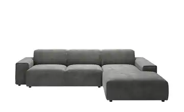 Gray & Jones Ecksofa Baltic Breeze Dunkelgrau rechts Cordstoff Armlehne Typ 1